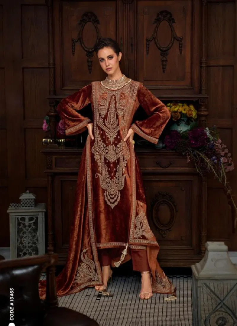 Rang Reza By Ibiza Velvet Embroidered Salwar Kameez Orders In India Catalog